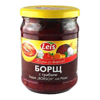Polievka Borsch s hubami