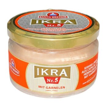 Kavi&aacute;r huň&aacute;čika s krevetami