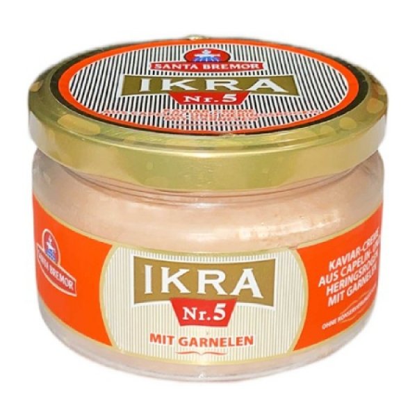 Kavi&aacute;r huň&aacute;čika s krevetami