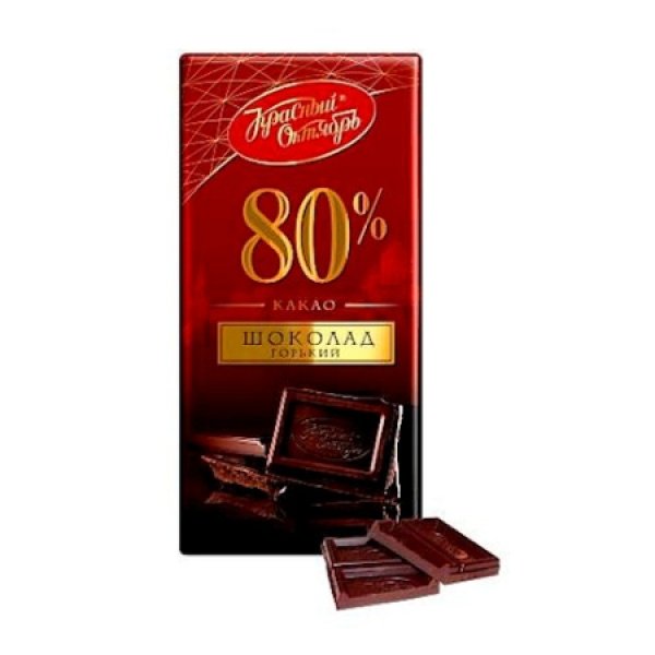Čokol&aacute;da hork&aacute; Krasnyj Oktjabr 80%Kakao